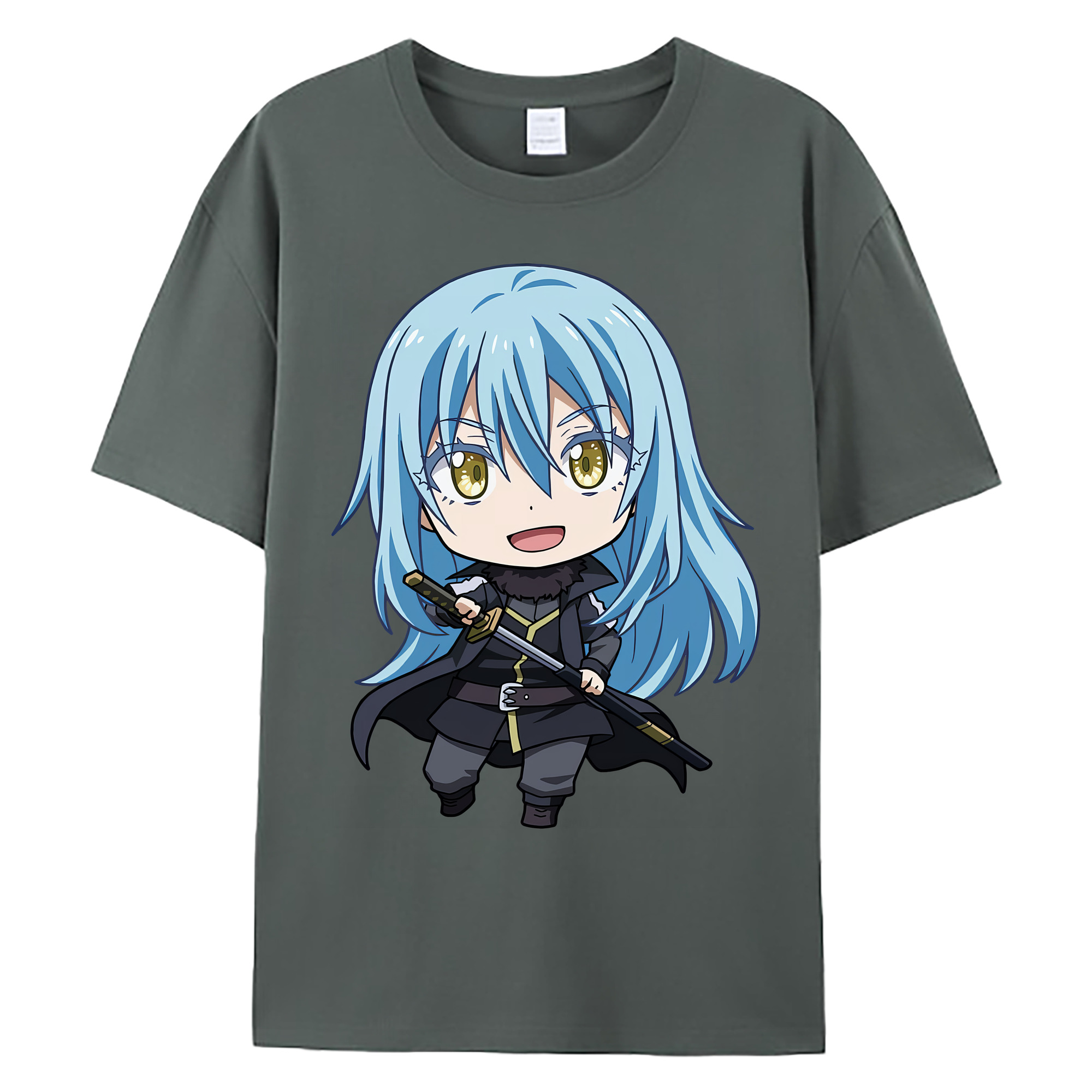 （画像用） 転スラ Regarding Reincarnated to Slime 綿100％ メンズ半袖Tシャツ｜肌触りやわらか＆通気性